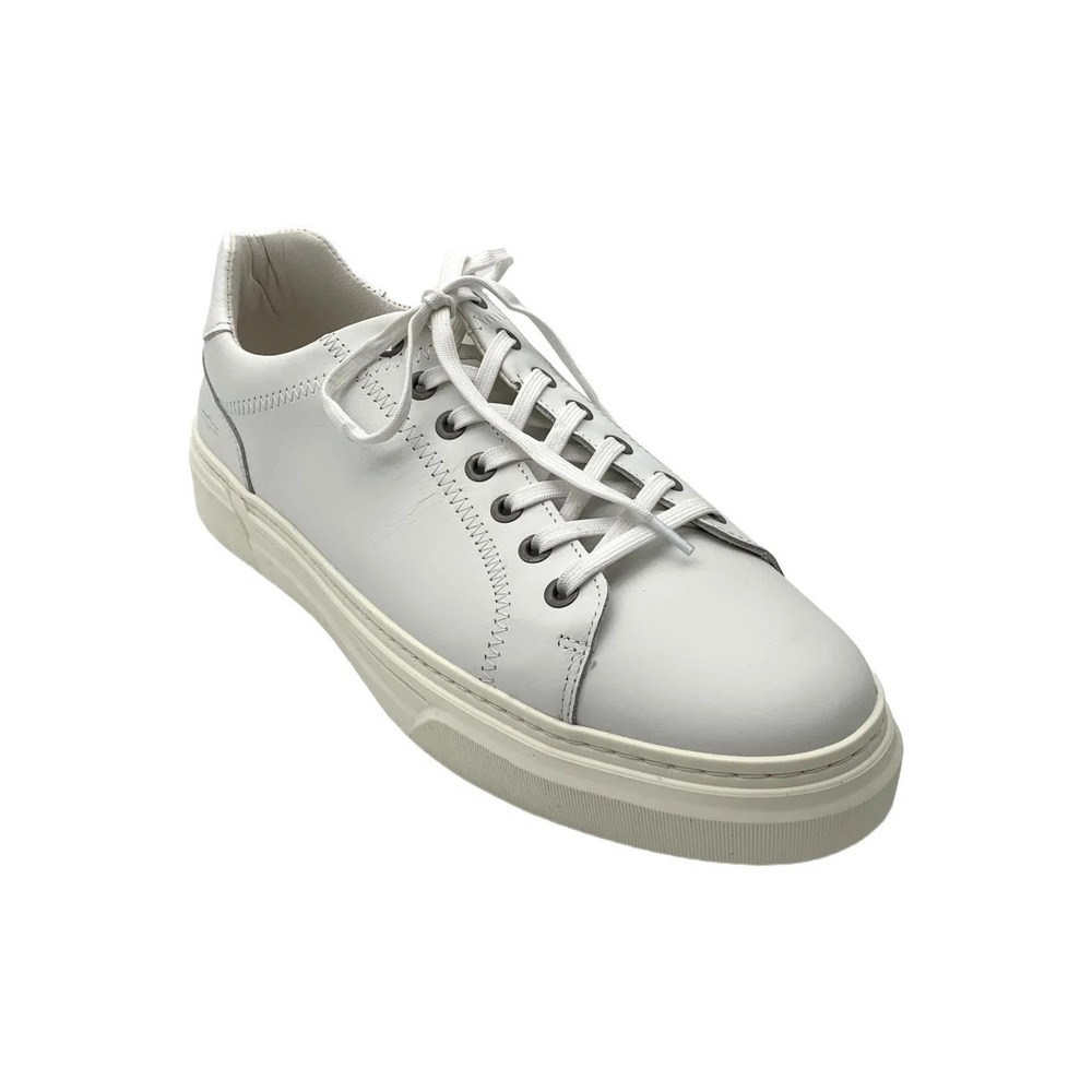 Liverpool Men's City Lace-Up Leather Sneaker White - Medium